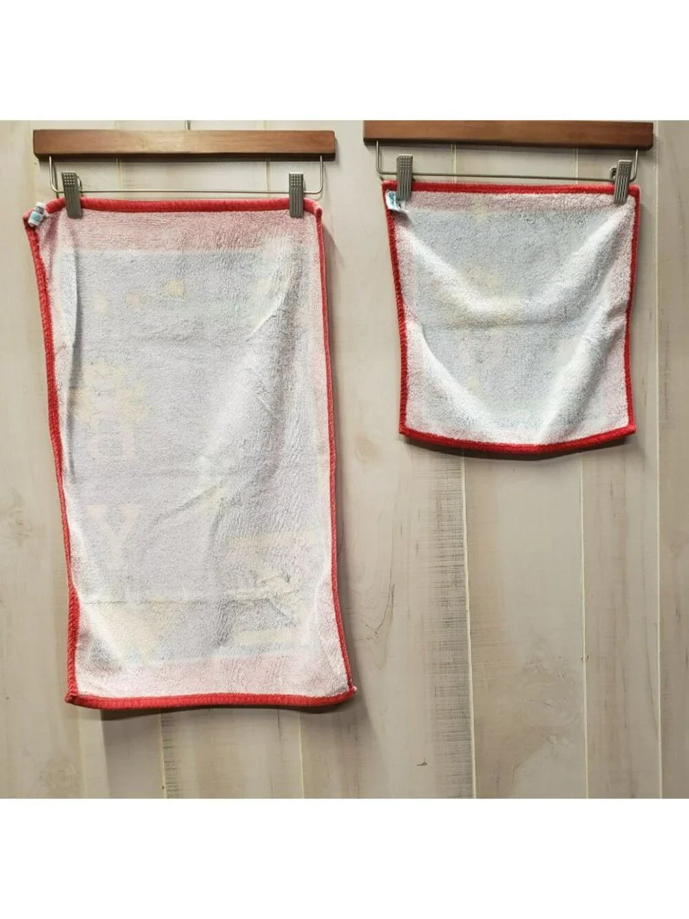 Vintage ABC Design Towel Set, Bath, Hand, Wash Cloth, Alphabet Terrimondo Cotton